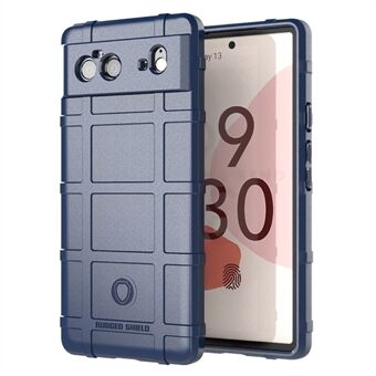 Stötskyddande robust TPU-telefonfodral med fyrkantig rutnätsstruktur för Google Pixel 6.