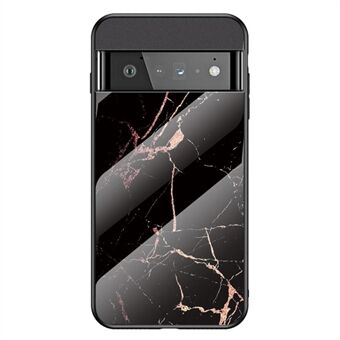 Marbling mönster stötsäker härdat glas mobilskal för Google Pixel 6 Pro