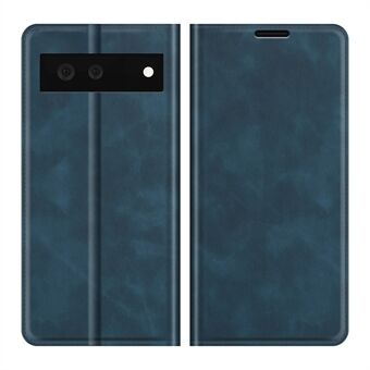 Läderfodral med skin-touch känsla, auto-absorberande plånboksdesign för Google Pixel 6.