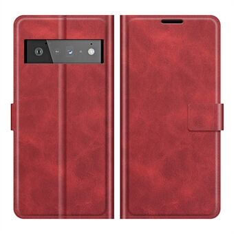 PU-läder Flip Folio Ställ Magnetisk Stängning Stötsäkert Plånboksfodral för Google Pixel 6 Pro