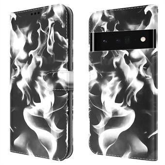 Plånboksfunktion Telefonfodral Dimmönster Tryckt PU-läder+TPU Magnetisk Stängning Flippskal för Google Pixel 6 Pro