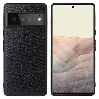 Slät Touch PU Läderbelagd Mjuk TPU + Hård PC Tunn Hybrid Stötdämpande Bakre Skal för Google Pixel 6 Pro