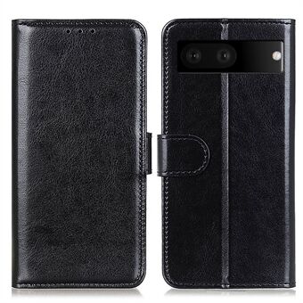 För Google Pixel 7 Crazy Horse Texture PU Läder Magnetisk Flip Cover Ståfunktion Skyddande Telefon Plånboksfodral.