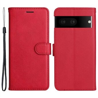 KT Leather Series-2 till Google Pixel 7 Telefon Flip Cover PU Läder Dammsäker Plånbok Design Stativ Mjuk Inner TPU Skyddande Flip Telefonväska med Rem