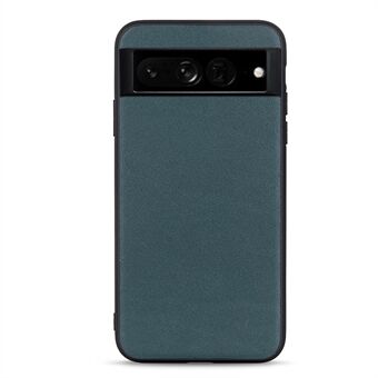 För Google Pixel 7 Pro Ultra-tunn Anti-scratch Textured Äkta Läder-PC + TPU Hybrid Mobiltelefonskal Fodral.