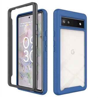 För Google Pixel 6a Slitstarkt Anti-fall Klar Skal Hårt Akryl + PC Bakstycke Mjuk TPU-stötfångare Skal