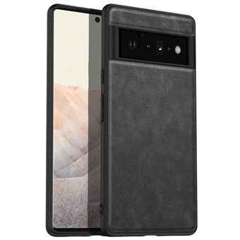 För Google Pixel 6 Pro 5G Anti-scratch Mobilfodral Retro PU-läderbelagd TPU+PC Mobilskydd