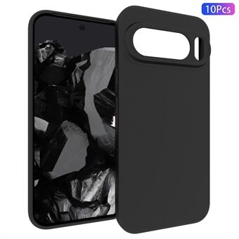 10 st. / Pack för Google Pixel 9 Pro XL Fodral Anti-Fingeravtryck Mjukt TPU Skyddande Omslag - Svart