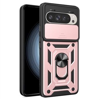 För Google Pixel 9 Pro / Pixel 9 Fodral med skjutbart kameraskydd PC+TPU Stödfunktion Telefonfodral