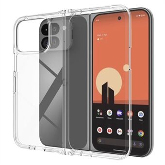 För Google Pixel 9 Pro Fold 5G fodral TPU + akryl klar telefonskydd, integrerad design