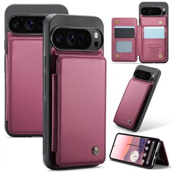 CASEME C22-serien för Google Pixel 9 Pro XL-telefonfodral av läder + TPU med RFID-blockerande kortfack