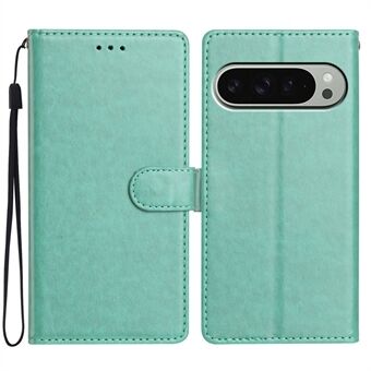 För Google Pixel 9 Pro / Pixel 9 Läderfodral Plånboksfodral med ståfunktion och praktisk rem