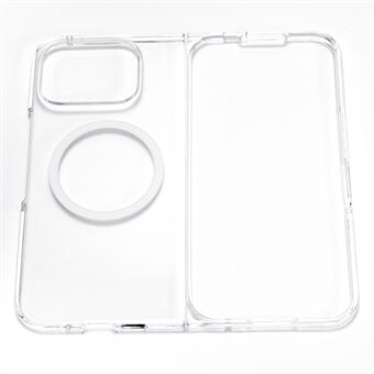 För Google Pixel 9 Pro Fold 5G Magnetiskt Fodral Reptåligt Transparent PC Telefonfodral