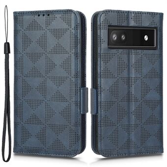 För Google Pixel 6a Imprinted Triangle Pattern Flip Phone Cover Stand Wallet PU Leather Phone Case with Strap

För Google Pixel 6a Imprinted Triangle Pattern Flip-telefonfodral med ståfunktion, plånbok, PU-läder och band