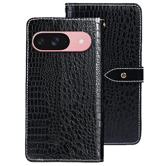 IDEWEI För Google Pixel 9 Pro / Pixel 9 Fodral Krokodiltextur PU Läder Flip Telefonfodral