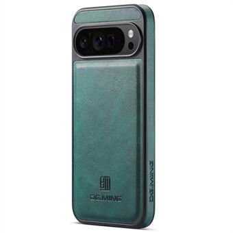 DG.MING För Google Pixel 9 Pro XL Fodral Anti-Fall Läderbeklädd PC+TPU Telefon Baksida Fodral