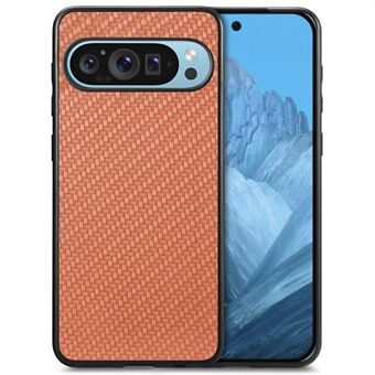 För Google Pixel 9 / Pixel 9 Pro Fodral Kolfiberstruktur PU+PC+TPU Telefonfodral