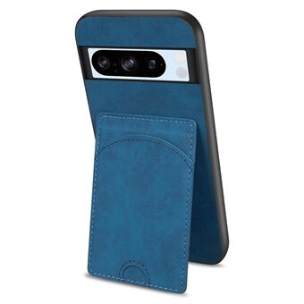 För Google Pixel 9 Pro XL Fodral Kickstand Läderklätt TPU-telefonfodral med Kortficka