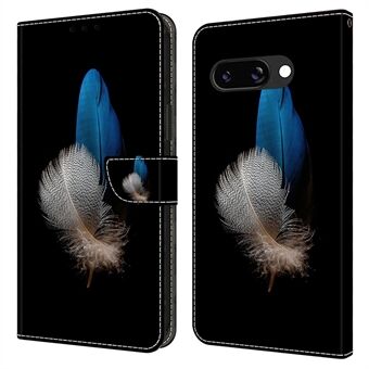 För Google Pixel 9a Fodral 3D Mönster PU Läderplånboks Telefonfodral med Ställ