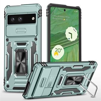 Telefonfodral för Google Pixel 7 5G Armor-serien, hårt PC-material och mjukt TPU-material, stötsäkert fodral med stöd / skjutbart kameraöverdrag.