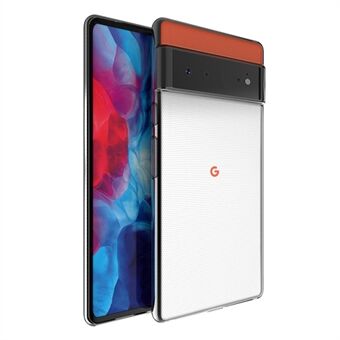 För Google Pixel 6 genomskinligt flexibelt TPU-telefonskal, ultratunt stötsäkert skyddsfodral.