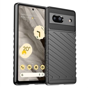 Stöttåligt TPU-telefonfodral för Google Pixel 7a, Thunder Series Förtjockad sprundtextur Halkfritt telefonfodral.