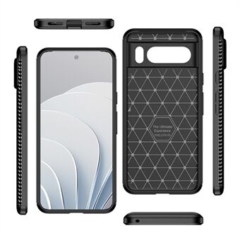 TPU-telefonfodral för Google Pixel 8 Pro, kolfiberstruktur för mobiltelefon som motverkar repor.