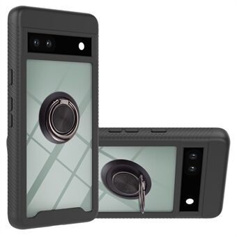 YB PC-serien-5 för Google Pixel 7a Ringställ Anti-slip Telefonfodral Dubbelskikts PC+TPU Baksida