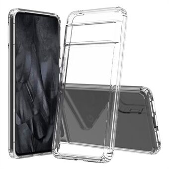 Till Google Pixel 8 Pro Telefonfodral genomskinlig akrylbakdel mjukt TPU-ram hybridtelefonskydd