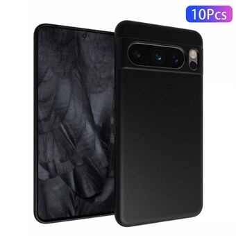 10 st / förpackning för Google Pixel 8 Pro Dual-sidig Matte Finish TPU-fodral Anti-scratch Telefonfodral - Svart