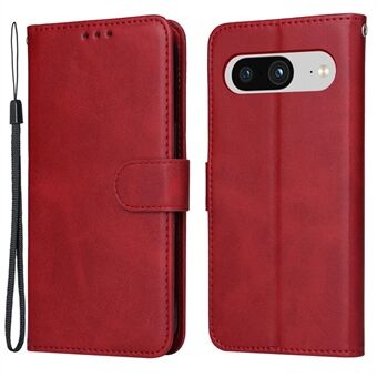 För Google Pixel 8 Mobiltelefonfodral Plånbok Ställ Kalvtextur PU-läderfodral med rem.