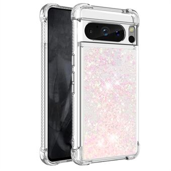 YB Quicksand-serie 1 för Google Pixel 8 Pro Glitter Liquid Telefonfodral Transparent TPU Stötsäker Skyddsfodral