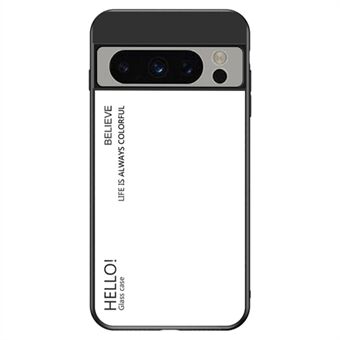 För Google Pixel 8 Pro Gradient Color Case i härdat glas + PC + TPU Hybrid Mobilfodral