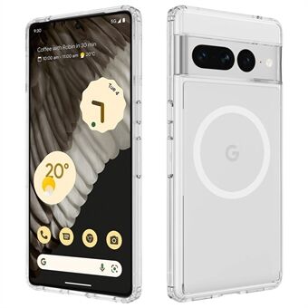 För Google Pixel 7 Pro 5G-fodral kompatibelt med MagSafe, akryl+TPU-telefonfodral.