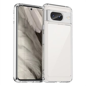 För Google Pixel 8-fodral TPU+akryl, fallskyddat genomskinligt telefonfodral (stort hål för bakre linsen)