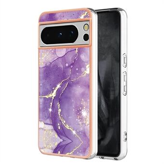 YB IMD-serie-2 för Google Pixel 8 Pro-fodral, marmormönster, elektropläterad TPU-telefonfodral