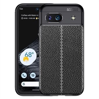 För Google Pixel 8a Litchi Textur Telefonfodral Slim-Fit TPU Mobilskal