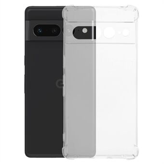 För Google Pixel 7 Pro 5G TPU-skal genomskinligt telefonfodral med förstärkta hörn.