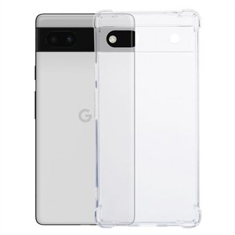 För Google Pixel 6a Klar TPU-skal med förstärkta hörn för telefon.