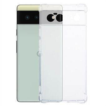 För Google Pixel 6 skal Transparent TPU Förtjockad Fyra hörn Telefonfodral