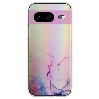 För Google Pixel 8 TPU-skal Färgglatt laser marmormönster skyddande telefonfodral.