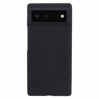 För Google Pixel 6 Svart Mobiltelefonfodral 1500D Grått Texturerat Aramidfiber Slim-Fit