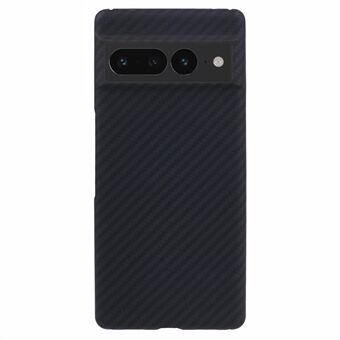 För Google Pixel 7 Pro 5G fodral 1500D grov textur aramidfiber anti-drop tunn svart telefonfodral (Stort hål för bakre linsen)