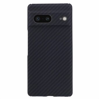 Aramidfiber Slim Case för Google Pixel 7 5G-fodral 1500D Grov Textur Svart Telefonhölje (Stort bakre linshål)