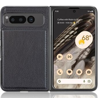 För Google Pixel Fold fodral med stöd, skyddande fodral av PU+TPU för telefonen med kortplatser.