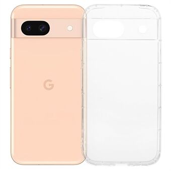 För Google Pixel 8a Hög Transparens TPU-telefonfodral med Airbag-skydd (Exakt Linshål)