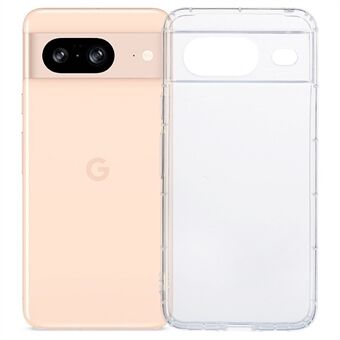 För Google Pixel 8 TPU-skal med krockkudde Transparent telefonfodral (Exakt objektivhål)