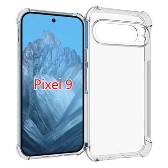 IDEWEI För Google Pixel 9 / Pixel 9 Pro genomskinligt bakstycke mjukt TPU-telefonfodral genomskinligt telefonskal.