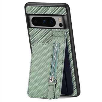 C1-03 För Google Pixel 8 Pro-fodral med dragkedjeficka PU-läder+TPU+PC-telefonfodral