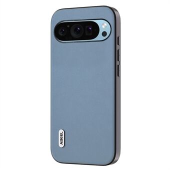 ABEEL för Google Pixel 9 / Pixel 9 Pro telefonfodral, texturerat läderbeläggning på baksida av PC+TPU